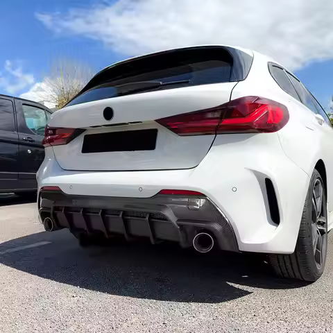 For BMW 1 Series F40 M Sport 118i 120i M135i 2019-2024 Car Rear Bumper Diffuser Lip Dual Splitters S