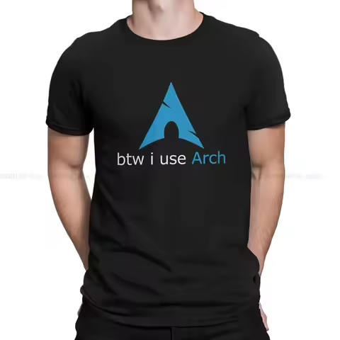 Linux Operating System Men's TShirt Btw I Use Arch Distinctive Polyester T Shirt Harajuku Streettwwe