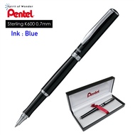 Pentel ปากกาโรลเลอร์บอล หมึกเจล เพนเทล รุ่น Sterling K611 0.7mm ด้ามสีดำ