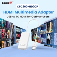CarlinKit อุปกรณ์แปลงสัญญาณอุปกรณ์เสริมรถยนต์ USB เป็นหัวแปลงสัญญาณ HDMI 4K 60Hz Type-C เป็น HDMI สำหรับรถยนต์ที่มีสาย Apple CarPlay ใช้ได้กับทีวีสติ๊กอัคคีภัย/คอนโซลเกม/กล่องทีวีรุ่นใหม่