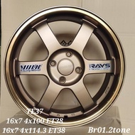 VOLK Rays Wheel TE37 Made In Thailand Flow Forming Wheel Light Weight Stonger 15x6.5jj 15x7jj 16x7jj 17x7.5jj AUTO OPTION DESIGN AOW