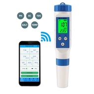Bluetooth Water Quality Tester 5-In 1 Ph Ec Tds Salinity Temp Meter Digital Smart Online Monitor App