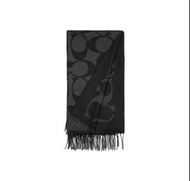 💎 鑽石誠信賣家💎COACH 字母Logo印花 綿羊毛 絨線圍巾