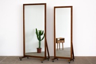 木島BOKTO || 櫸木 || 移動式落地鏡 加輪全身鏡 穿衣鏡 立鏡