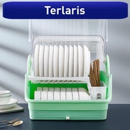 ̅ rak pinggan bertutup dish rack with cover Debu almari Double Dali Basket Water Dap