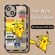 การ์ตูน Pokemon Pikachu สีม่วง Gengar Psyduck เคสโทรศัพท์มีลายสำหรับ Samsung Galaxy S22 S21 S20 Plus Ultra S21FE F E A12 A13 A03 A03S J7 Prime กันกระแทกเคสใส