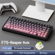 AULA 80 Keys 2.4G/Bluetooth/Wired Tri-mode Hotswap mechanical keyboard RGB backlit 3/5PIN Switch mec