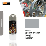 Samurai Spray Paint Epoxy Primer Surfacer 2K Coating - 2K04 400ml 2K04P 300ml Aerosol Cat Motor &amp; Kereta Spray Tin