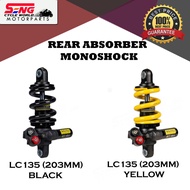 LC135 / Y15 ZR / RS150 / RSX150 REAR ABSORBER MONOSHOCK - 203MM / 208MM / 229MM (GT-2A SERIES)-BLACK / YELLOW-SOLFILI