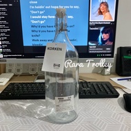 [FREE BUBBLE] IKE4 K0rken Glass Water Bottle with Airtight Cap 1 Ltr
