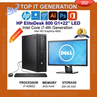 HP EliteDesk 800 G1 - SFF Intel Core i7 (4th Gen)/INTEL HD GRAPHICS 4600/8GB  RAM/ 256GB SSD/Windows
