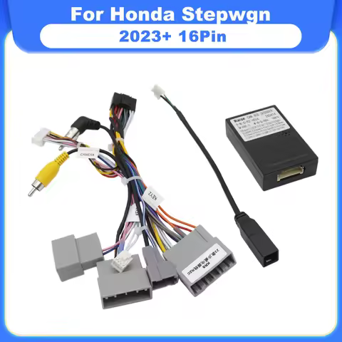 16 Pin Car Wiring Harness Adapter Canbus Decode Box Android Radio Power Cable For Honda Stepwgn 2023