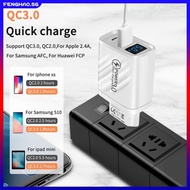 Usb Pd Charger Fast Charging Type C Digital Display Phone Charge Adapter 5v2.4a European/american/british Standard Mobile Phone Fenghao_sg
