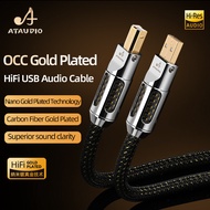 ATAUDIO HiFi USB Audio Cable DAC Type A-B A-C C-B C-C High Quality OCC Gold Plating USB Cable for Ph
