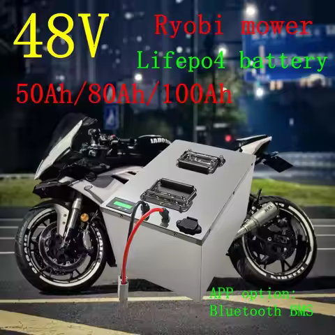 48V 50AH 80Ah 100Ah Lifepo4 lithium battery pack for Ryobi RM480e RM300e ZT480ex 300MV Zero Turn ele