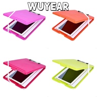 IWUYEAR File Organizer, Large Capacity Plastic File Folder with Clipboard, Portable with Clipboard F
