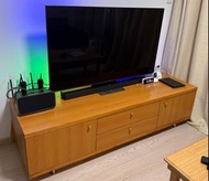 4K QLED TCL 55 inch  rarely used with FREE TV stand solid wood