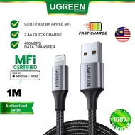 UGREEN MFi USB To Lightning Cable 2.4A QC Quick Charge Fast Charging Wire Apple iOS iPhone 14 Plus P