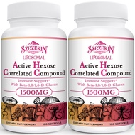 1500mg Liposomal Active Hexose Correlated Supplement,240 Soft Gels Beta-Glucans with Natural Mushroo