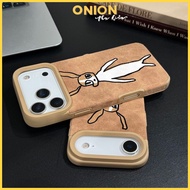 Suede Embroidered Bunny Phone Case