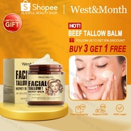 West&Month Facial Tallow Honey Balm 120g Beef Tallow Moisturizer Beef Tallow Hydrating Face Cream