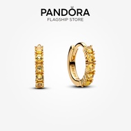 Pandora 14K Gold Yellow Huggie Earrings