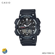 นาฬิกาข้อมือ Casio Standard men ระบบผสมอะนาล็อก-ดิจิตอล AEQ-110W series รุ่น AEQ-110W-1A AEQ-110W-1A