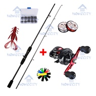 (COD) Joran Pancing 1 Set Reel Besi/pancing 1 set lengkap kuat/Joran Pancing 1 Set Murah Buat Castin