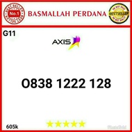 Nomor Cantik AXIS 11digit triple 222 0838 1222 128 RG012 1373