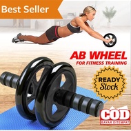 AB Wheel Double Roller Abdomen Wheel Alat Pelatih Otot Perut Lengan Roda Alat Bantu Latihan Kekuatan