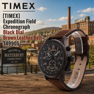 [TIMEX] Expedition Field Chronograph Black Dial Brown Leather Belt T49905