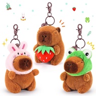 GANTUNGAN Capybara Capybara Keychain Cute Doll Keychain Kapibara Bag Charm Capybara Feather Keychain