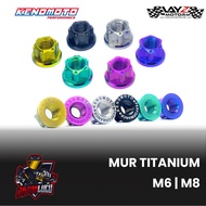KENDMOTO TITANIUM NUT M6 M8