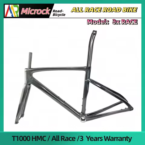 Superlight Full Carbon Fiber T1000 Road Bike Frame Internal Routing Cable Lines Including Handlebar 