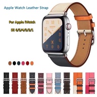 High quality leather strap for Apple Watch iWatch Series 8 7, size 41mm 40mm 44mm 42mm 38mm 45mm Wat