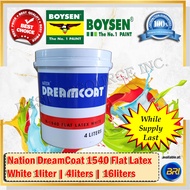 Boysen Nation Dreamcoat N-1540 Flat Latex White 1liter | 4liters | 16liters