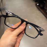 D4FR Chrome Hearts New eyeglass frames made of material, square black frame, plain full-frame, perso