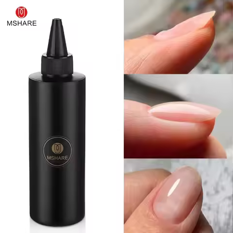 Gel Coat Nails MSHARE Clear Rubber Base Gel Coat Thicker Nails Strengthen Alignment Base Soak Off 25