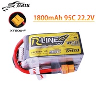 TATTU-R-LINE 1.0 22.2V 1800mAh 95C LiPo Battery For RC Helicopter Quadcopter FPV Racing Drone Parts 