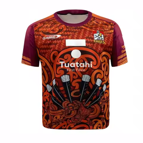 2025 Summer New Zealand Rugby, Gallagher Chiefs Rugby Jersey, Summer Men's Rugby Training T-shirt, F