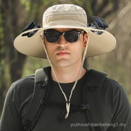 2025 New Solar Fan Outdoor Fishing Hat-Solar Sun Protection Sun Hat with Fan Solar Fan Hat Dual Powe