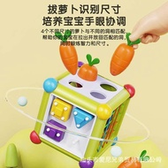 Hexahedron Plug Educational Early Education Montessori Pulling Carrot Box Plug Baby Fun Toy UXAK