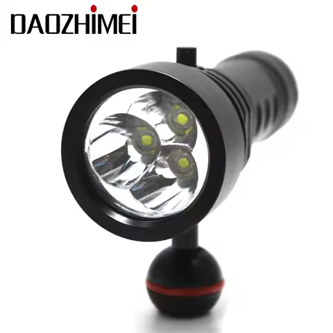 8000 lumen LED Underwater tactic Diving Flashlight 3 x L2 White Light Dive Torch Deep diving Video D