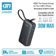 Anker A1259 Nano Power Bank 10K Portable Charger with Built-in USB-C Cable PD 30W Max Output with 1