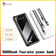 powerbank original 1000000mah Built 4 Cable Fast charging power bank Heavy Duty With Micro/Type-C Po