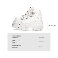 Punk รองเท้าส้นหนา Gothic Hot เด็กผู้หญิง Dark เค้กรองเท้า Metal Rock Influencer Ins อินเทรนด์ Peopl