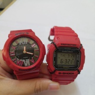 Casio mampu milik couple set Baby BGA-160 + G shock DW-5600E vintage japan 100%