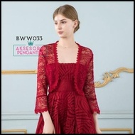 BOLERO PESTA WEDDING AKSESORIS CARDIGAN PENGANTIN BROKAT SALEM BWW035