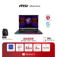 MSI NOTEBOOK Raider GE78HX 13VH-484TH 17" QHD+ | Intel Core i9-13980HX | NVIDIA GeForce RTX 4080 | 32GB(16GB x2) DDR5 | 2TB NVMe PCIe Gen4 M.2 SSD | Windows 11 Home (โน้ตบุ๊ก)