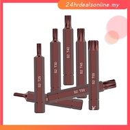【HRDEAL】T20/25/30/40/45/50/55 Electric Screwdriver Bits 75mm Hex Shank Bits Tools
